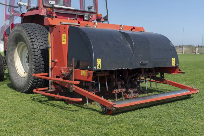 Lawn Aeration Equipment in Action